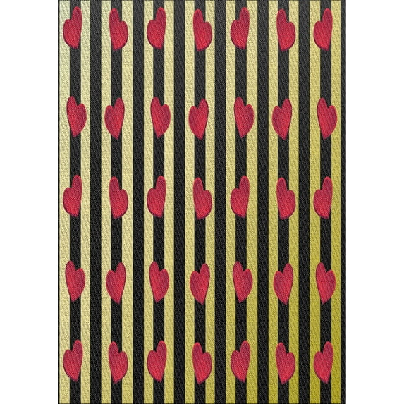 Ahgly Company Indoor Rectangle Patterned Metallic Gold Novelty Area Rugs, 5' x 8'