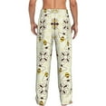 thumbnail image 7 of Salouo Sweet Bee Print Pajama Pants for Men, Lounge Pants Elastic Waistband Casual Men's sleepwear Loungewear Sleep Pajama Pant -X-Large, 7 of 7