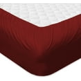 thumbnail image 3 of BedDecor - All Weather RV Camper Sheet Set (Blood Red/RV 35"x80"/Drop Length-15") | 600 Thread Count Egyptian cotton | 1 Piece Fitted Sheet 1 Piece Flat Sheet & 2 Piece Pillow Cover, 3 of 3