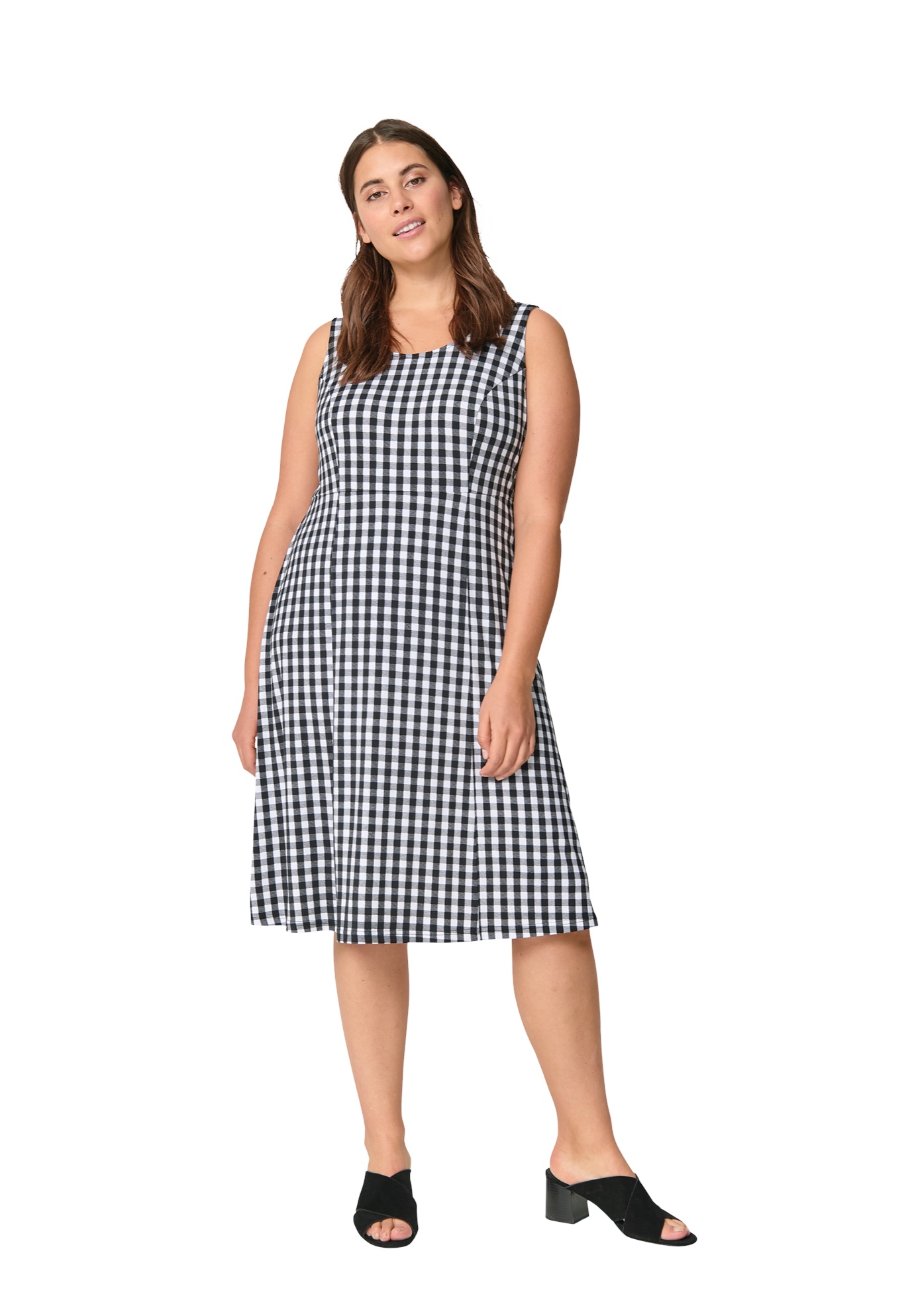 ellos Womens Plus Size Fit and Flare Knit Dress