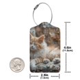 thumbnail image 4 of Cauagu Serene Kitten Kingdom Pattern Luggage Tags,Leather Luggage Tags Personalized Luggage Tag Travel Tags Privacy Cover ID Label for Travel Bag Suitcase-2 PCS, 4 of 5