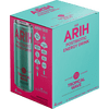ARIH Postbiotic Energy Drink, Zero Sugar Clean Energy Drink with 100mg Natural Caffeine, Tropical Wave, 12 fl oz, 4 Pack