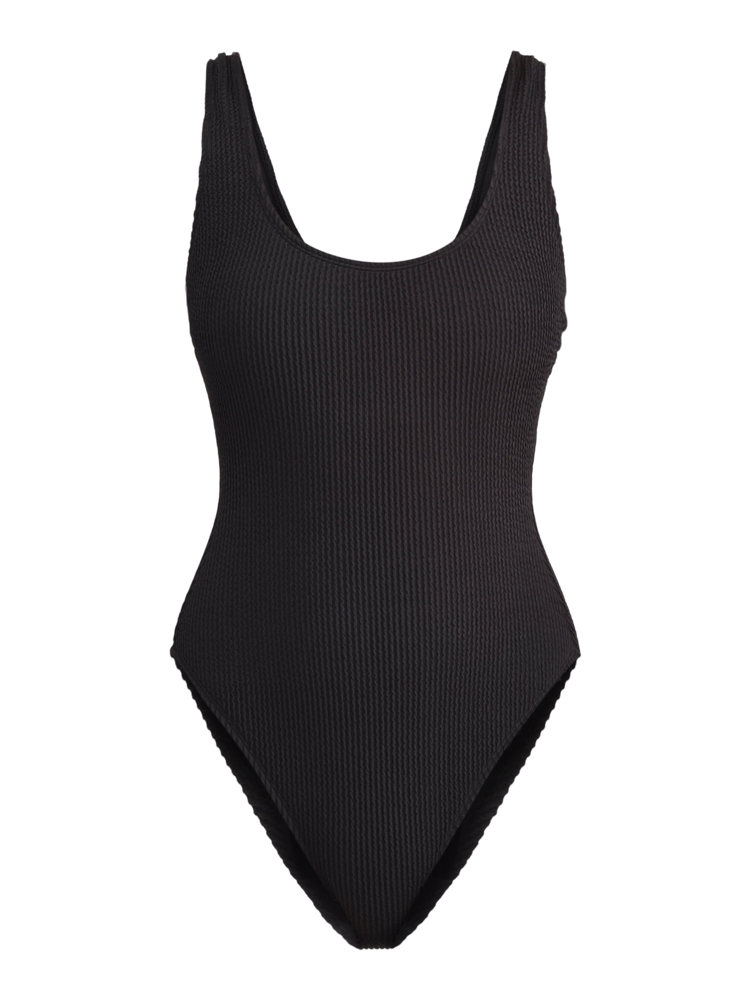 No Boundaries Women's Herringbone Crinkle One Piece Swimsuit, Sizes XXS-XXL