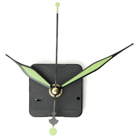 1Pcs Green Luminous Hands & Black Base DIY Quartz Clock Movement Spindle Repair Replacement Kit Home