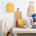 thumbnail image 2 of wqlpp-Ribbed Soft Silicone Pot Holder 2-Pack Set, Orange Sorbet, 7"x9", 2 of 4