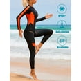 thumbnail image 5 of Womens One Piece Long Sleeve Swimsuit Sun Protection UPF 50+ Swimwear Full Body Zipper Rash Guard Lightweight Swimming Bathing Suit L, 5 of 5
