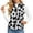 Black Cow Fur, variant on Red Black Leopard Print Women's Quilted Puffer Vest Sleeveless Jacket with Pockets Padded Gilet Stand Collar, Casual Daily Wear for Office & Work Settings and Outdoor Activities, XL