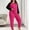 Pink, variant on Njagoc3 Women's Color Block Lounge Set Raglan Sleeve Crew Neck Top and Long Pants 2 Piece Casual Sleepwear
