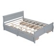 thumbnail image 4 of Bellemave Queen Size Bed with 4 Drawers, Wood Platform Bed with Headboard & Footboard, Storage Bed Frame for Adult (Gray), 4 of 9