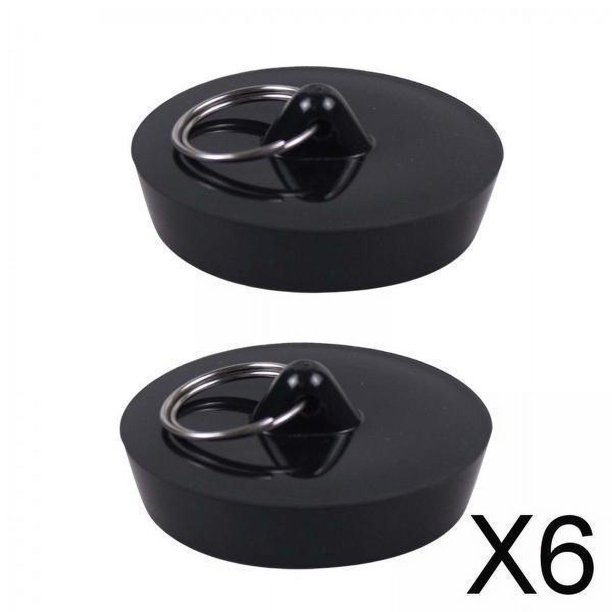 6x Tapón de Drenaje de 2 Piezas, Tapón de Drenaje de Bañera, Tapón de Bañera, Sellado de Tapón de Eliminación de Basura, Tapón de Drenaje de Baño para 6 piezas
