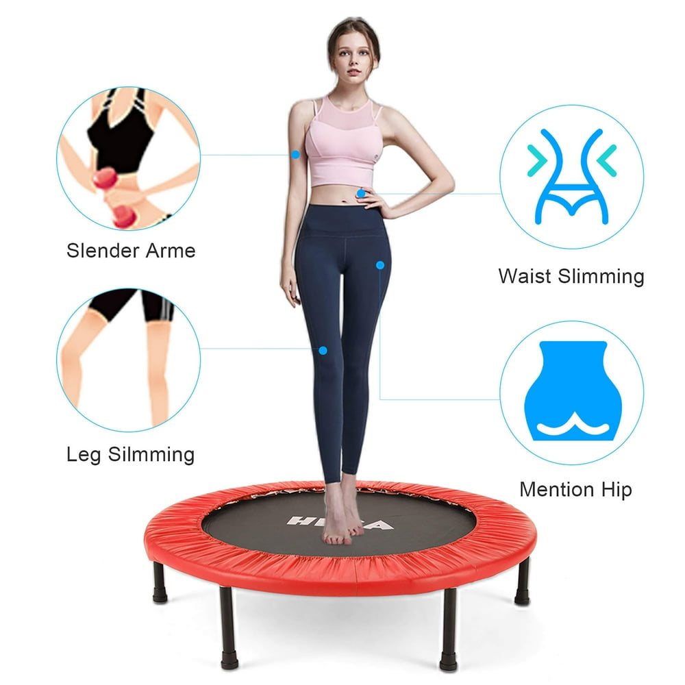 HEKA 38" Foldable Mini Fitness Trampoline for Adults Kids, Exercise