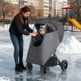 thumbnail image 6 of Universal Stroller Weather Shield Winter Wind And Rain Protective Cover For Baby Carriage And Pram With Strong Grip Elastic Edge, 6 of 7
