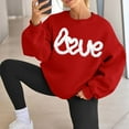 thumbnail image 5 of Women'S Sweatshirt Womens Long Sleeve Sweatshirt Pullover Tops for Women Red Plain Crewneck Sweatshirt Women'S Fall Sweatshirt Women'S Clothing, 5 of 6