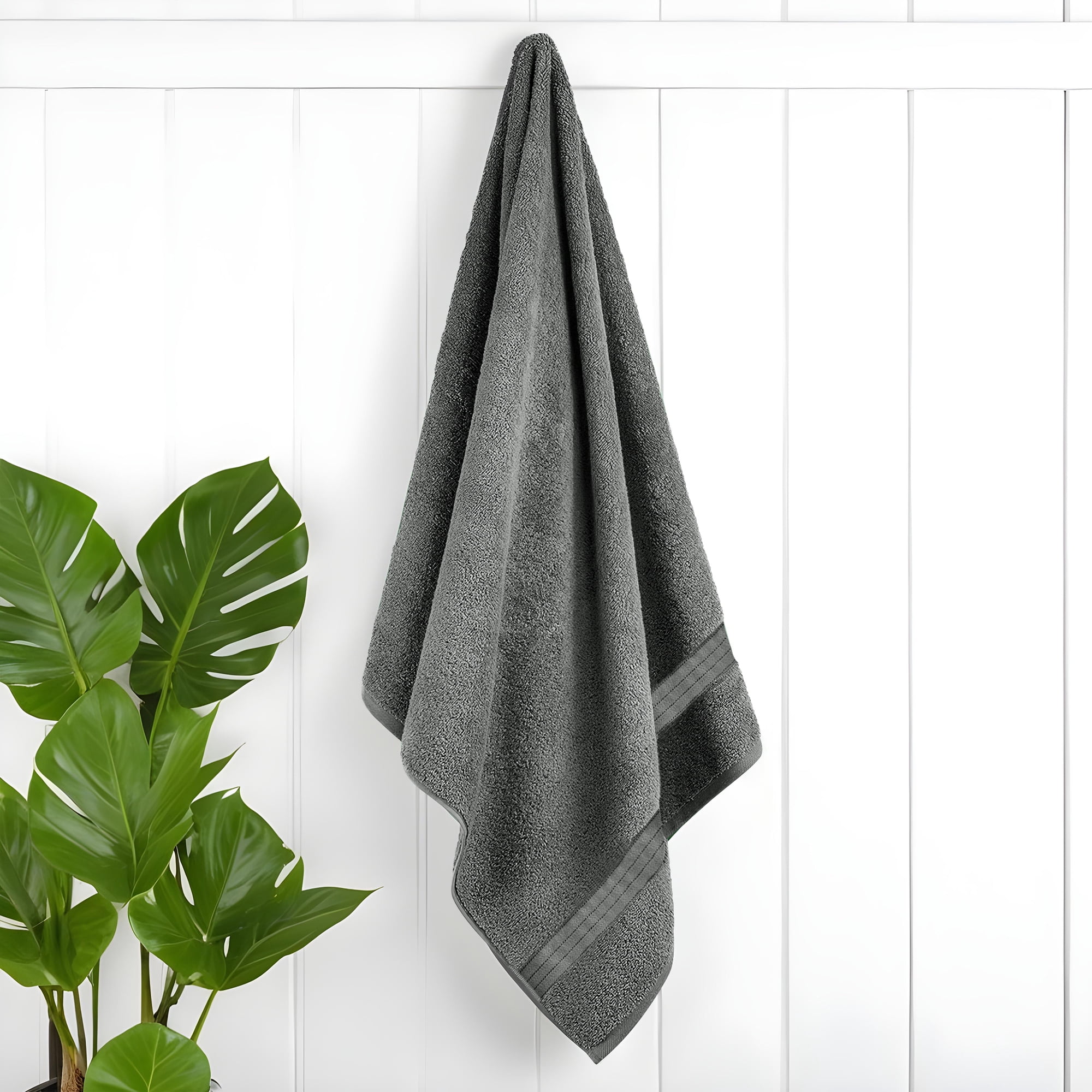 Bliss Casa Bath Towel Set 27 x 54 Inch (4 Pack) - 600 GSM 100% Combed Cotton Quick Drying Highly Absorbent Thick Bathroom Towels - Soft Hotel Quality for Bath and Spa