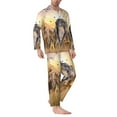 thumbnail image 2 of Sikiie Wildlife Protection Mens Pajama Set, Soft Warm Long Sleeve Sleepwear, Cozy Button-Down Pjs for Men-XX-Large, 2 of 7