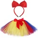 thumbnail image 4 of Falda de tul de Blancanieves para niña, disfraz de princesa para fiesta de cumpleaños de Halloween, tutú esponjoso para niña pequeña, 4 of 5