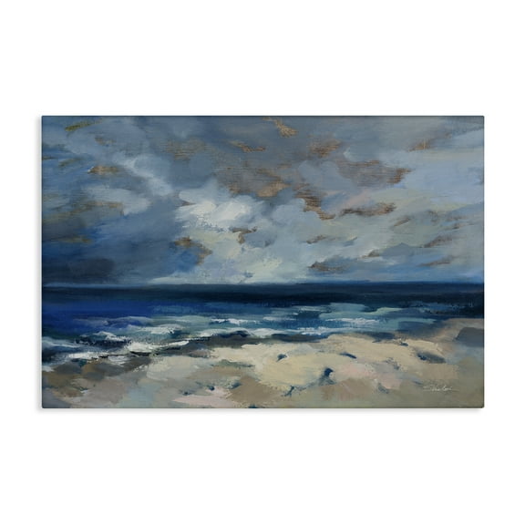 Stupell Industries Beach Before The Storm Nautical & Beach Painting Wrapped Canvas Art Print Wall Art, 24 x 16