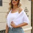 thumbnail image 5 of Baberdicy Cardigan Sweaters for Women, Women Puff Sleeve Bolero Open Front Summer Cropped Sheer Jackets Cardigan Lady Automobiledigan ( White M ), 5 of 9