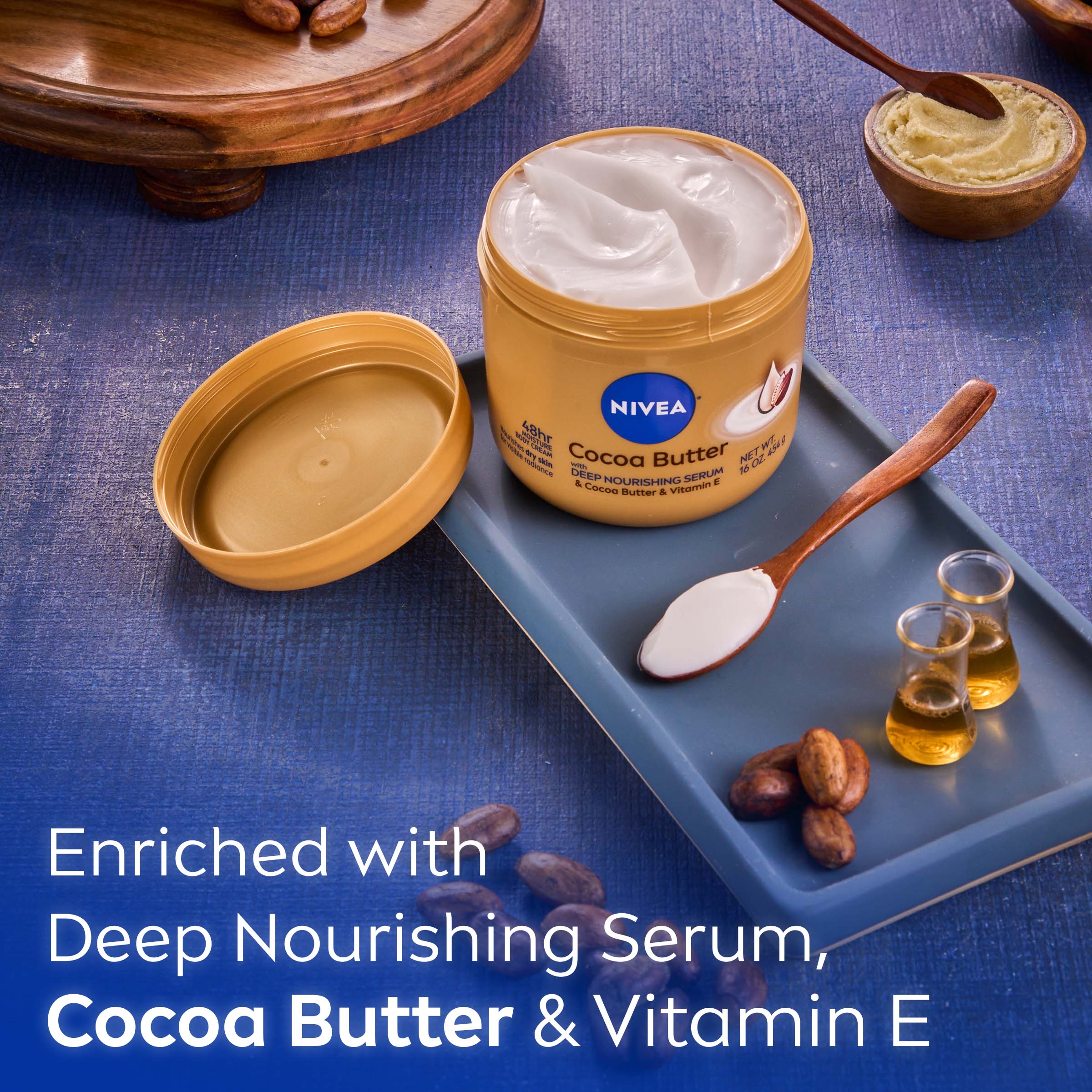 NIVEA Cocoa Butter Body Cream with Deep Nourishing Serum, 16 Ounce - image 7 of 11