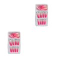 thumbnail image 2 of maskred 1 Set Ongles Pressés French Tip Extension Dégradée Ongles Tips Amovibles Mode Wraps Couverture Complète Kit Manucure DIY Type 1 2g Colle, 24 Pcs Gel 2Set, 2 of 6