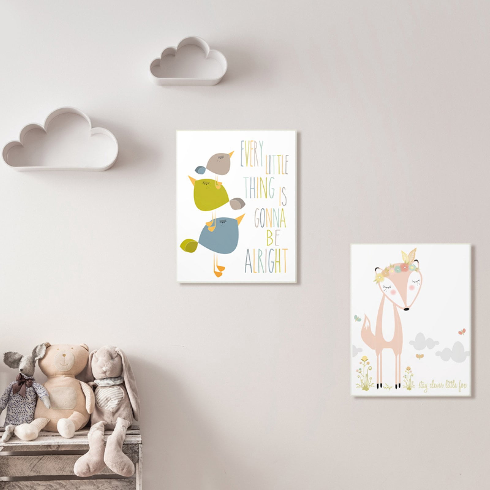 The Stupell Home Decor Collection Three Little Birds Print Wall Art
