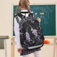 thumbnail image 7 of FORMRS Unisex School Backpack 17" Student Travel Bag with Laptop Compartment, Light Purple Flowers, 7 of 7