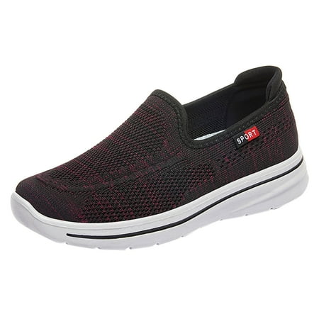 

GWAABD Womens Workout Shoes for Gym Fashion Summer Autumn Women Sports Shoes Flat Lightweight Mesh Solid Color Slip On