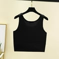 thumbnail image 4 of Swstbby Soldes d'Été! Hauts d'Été pour Femmes Grande Taille, Mode Décontractée d'Été pour Femmes Couleur Unie Col Rond Ample Noir G, 4 of 4
