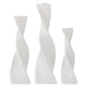 thumbnail image 5 of 3 macetas geométricas retorcidas, delgadas y delgadas, de cerámica para escritorio Blanco, 5 of 9