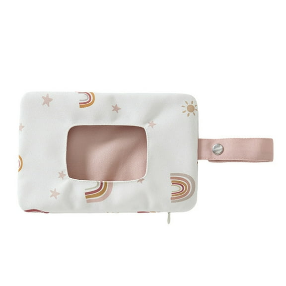 Refillable Wipe Holder Reusable Travel Wet Wipe Container Baby Wipe Pouch Portable for Cotton Wipes Dispenser