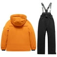 thumbnail image 6 of lnmuld Two Piece Outfits Winter Ski Outfit Set for Boys Girls Thermal Insulated Snowsuit Cold Weather Gear Outdoor Adventure Apparel Solid Color Size:6-7 Years, 6 of 7