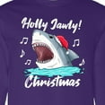 thumbnail image 4 of Inktastic Shark Holly Jawly Christmas Long Sleeve T-Shirt, 4 of 5