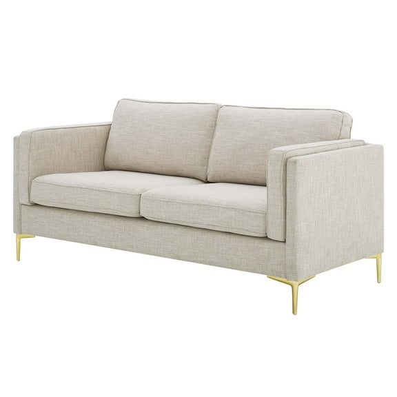 Sofa, Fabric, Beige, Modern Contemporary Urban Design, Living Lounge Room Hotel Lobby Hospitality