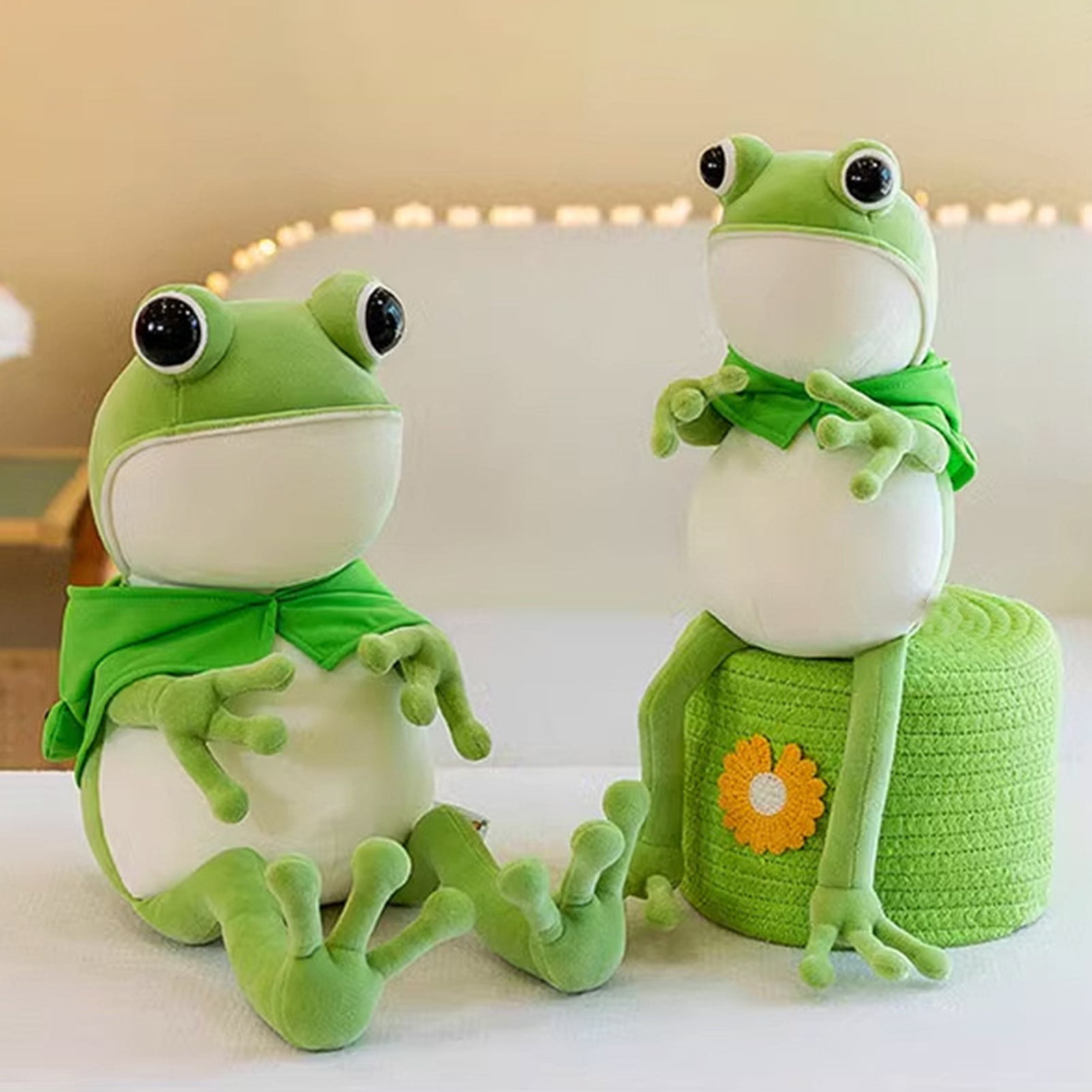 LYU Cartoon Frog Stuffed Pillow Toy Cute Big Eyes Long-legged