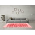thumbnail image 3 of Ahgly Company Indoor Square Abstract Red Modern Area Rugs, 4' Square, 3 of 4