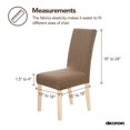 thumbnail image 4 of Deconovo - Funda de silla de comedor de punto jacquard, elástica, lavable y extraíble, de licra, para banquetes, juego de 2, color marrón claro, 4 of 6