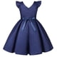 thumbnail image 5 of Vestido de lentejuelas para niña Umfun, falda para desfile de cumpleaños, manga voladora, fiesta de festival, ropa de princesa, azul marino, 4-5 años, 5 of 5