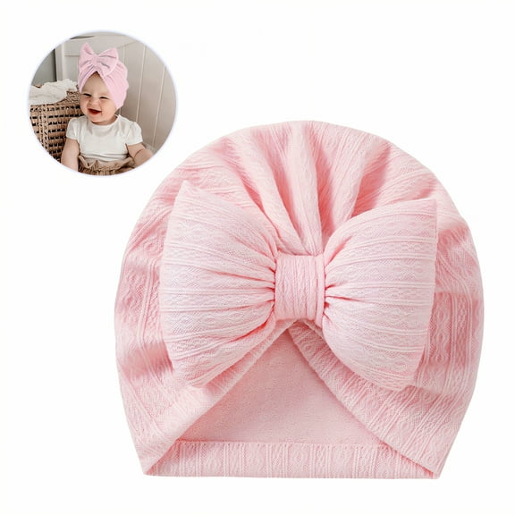 TELOLY Baby Hats,Simple-To Match Kids Beanie,Cute Baby Fashion Hat Baby Hat,Pink