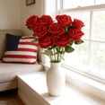 thumbnail image 5 of Blue Flowers Artificial, Artificial Flower Stems, Velvet Texture, 4Th of July Home Decor, Floral Decorations, Fake Rose, Stems, Holiday Home Decor, 1 Pc, 5 of 6