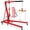 2T Red/Lever, variant on 2-Ton Hydraulic Engine Hoist with Lever Stabilizer 4400 LBS Cherry Picker Lift Adjustable Telescopic Boom and 6 Swivel Casters Blue