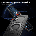 thumbnail image 5 of Entronix Magnetic Heavy Duty Case Designed for iPhone 16 Plus Kickstand Shockproof Armor, Black, 5 of 8