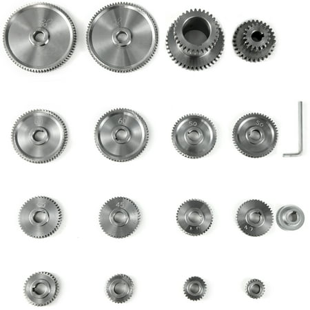 

VEVOR 17pcs/Set CJ0618 Lathe Mini Lathe Gears Metal Cutting Machine Gears Lathe Gears Metal Exchange Gear