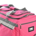 thumbnail image 3 of Olympia U.S.A. 22" 8-Pocket Wheeled Rolling Duffel Bag Water Resistant Luggage Lightweight for Travel, Hot Pink, 3 of 5