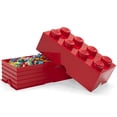 thumbnail image 2 of Room Copenhagen: LEGO Storage Brick - 8 Knobs Lid, Bright Red - 19.7 x 9.8 x 7.1", Stackable Plastic Container, Holds 1600 Blocks, Toy Organizer Box, 2 of 10