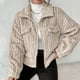 thumbnail image 5 of Chaquetas y abrigos casuales con capucha de manga larga para mujer, cárdigan de manga larga liso para otoño e invierno, abrigo de moda, tops de poliéster para mujer, 5 of 7