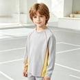 thumbnail image 2 of Boys Girls Raglan Long Sleeve Athletic Shirt, Contrast‑Stitching Sports Top For Kids School Daily Wear, 2 of 4