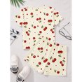 thumbnail image 4 of CCRFTGI Summer Clothes for Child Girls 10-12 Cute Preppy 2 Piece Outfits Tracksuit Athletic Cherry Print Short Sleeve T Shirts Top and Shorts Clothing Sets Yellow 5-6 Years, 4 of 6