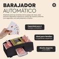 thumbnail image 2 of Barajador Automático de Cartas Eléctrico Máquina Mezcladora con Batería Compatible con Poker UNO Blackjack y Solitario, 2 of 8