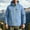 Light Blue, variant on Mens Adjustable Hood Softshell Jacket Multi Zip Pockets Wind Resistant Outdoor Hiking Climbing Coat With Cuff Tabs