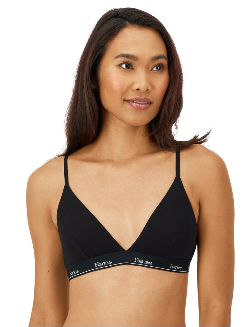 下着・アンダーウェア Draw Drawers Wool triangle Bra Hanes Originals Women's Stretch Triangle Bra, 2-Pack